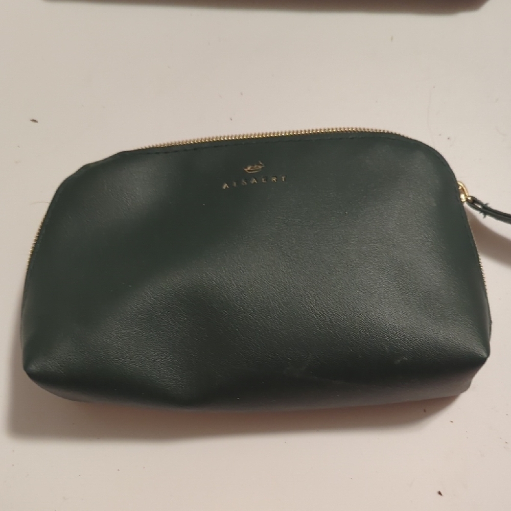 Aesop Dark Green Leather Pouch